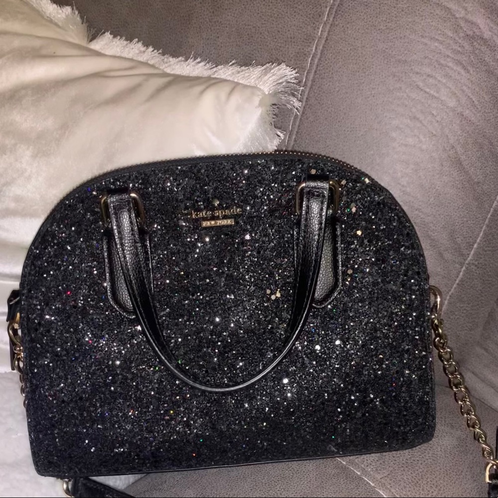 Kate Spade Laurel Way Glitter Mini Black satchel